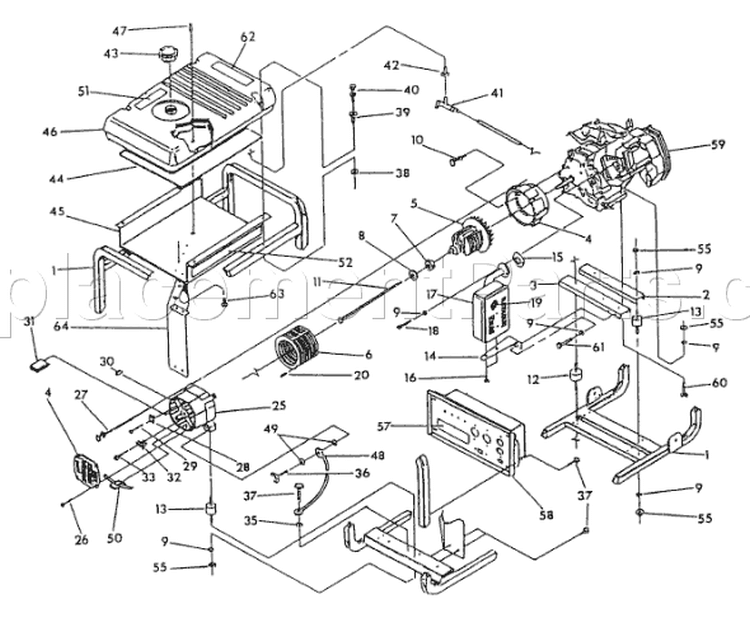 Page C Diagram and Parts List for 9778-3  Briggs and Stratton Generator